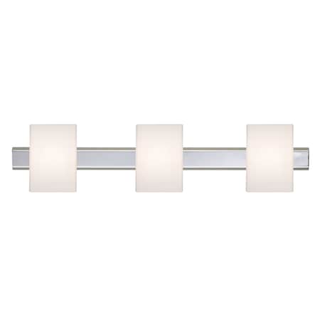 Besa Lighting Tito Vanity, Opal Matte, Chrome Finish, 3x5W LED 3SW-TITO07-LED-CR